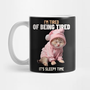 Cute Sleepy Kitten Mug